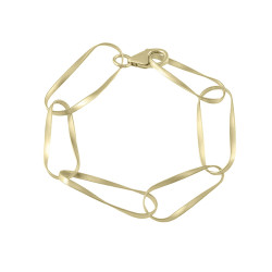 Twist Bracelet in Silver. 18k Gold Vermeil