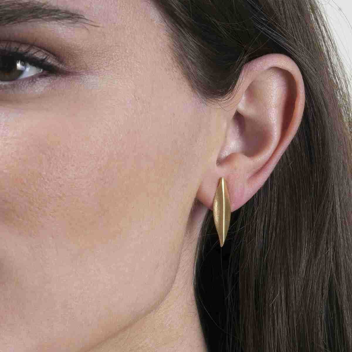 Sterling Silver Vermeil Cut Tree Pentacle Pentagram Earrings