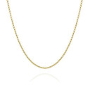 Chain in Silver 45 cm. 18 k Gold