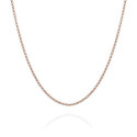 Cadena de Plata. Baño de Oro rosa 18 k.