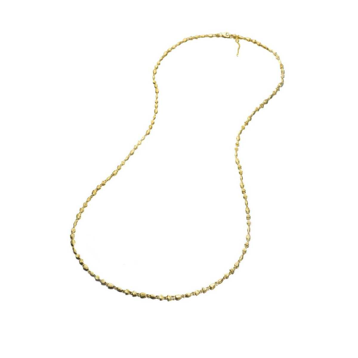 Collar NUGGETS de Plata. Baño de Oro 18k