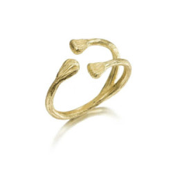 NUGGETS Ring in Silver. 18k Gold Vermeil