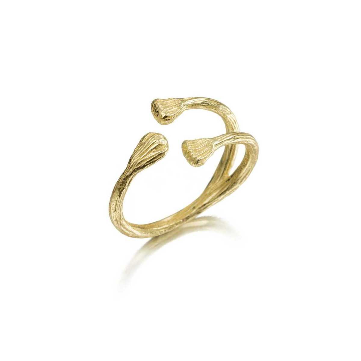 NUGGETS Ring in Silver. 18k Gold Vermeil