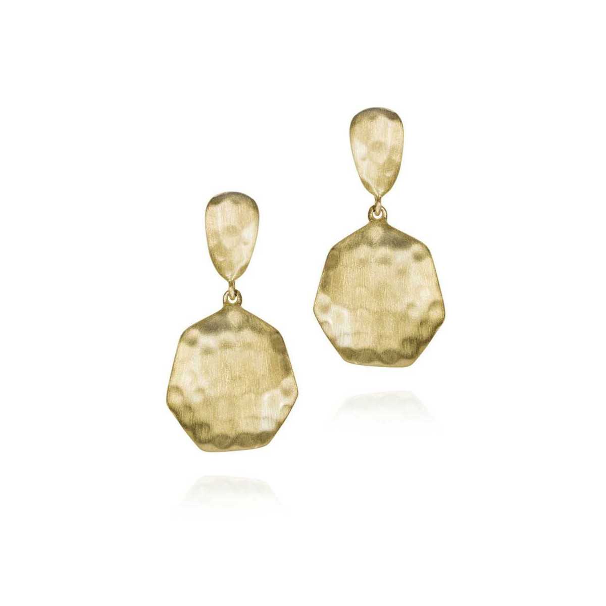 Pendientes ESSENTIAL de Plata.  Baño de Oro 18k