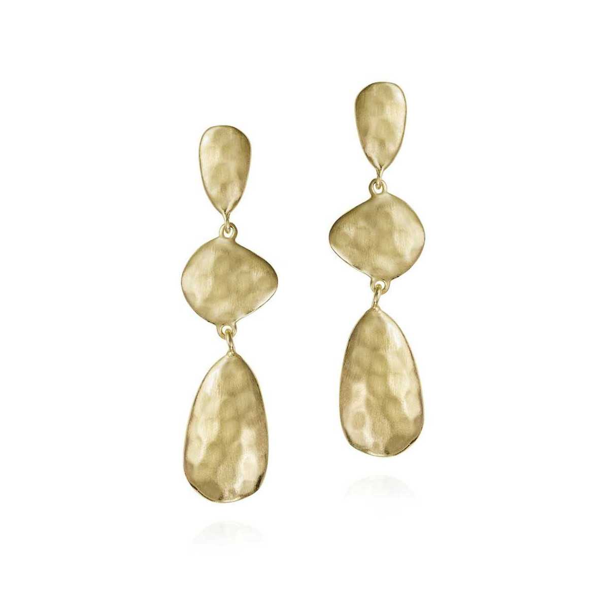 Pendientes ESSENTIAL de Plata.  Baño de Oro 18k