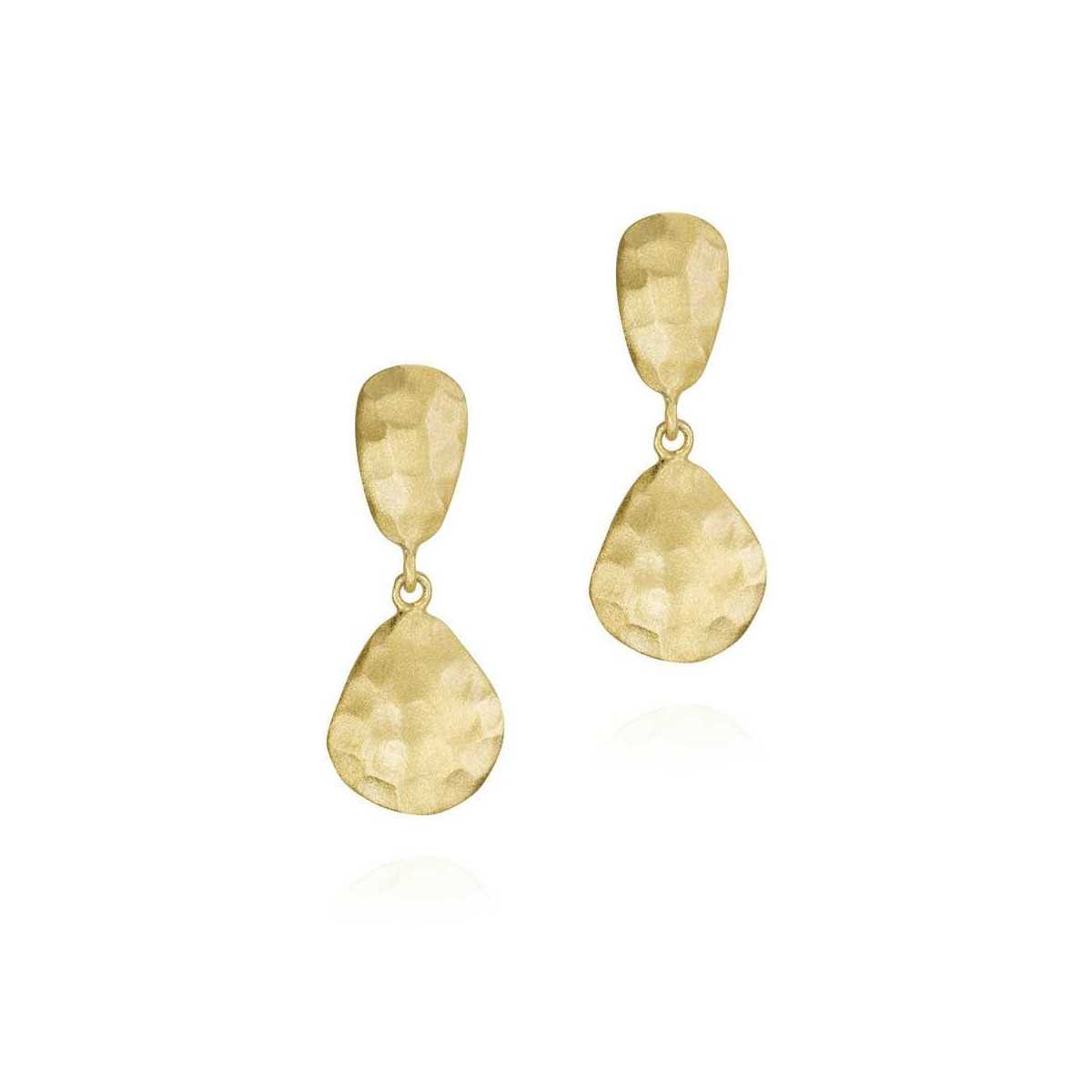 Pendientes ESSENTIAL de Plata.  Baño de Oro 18k