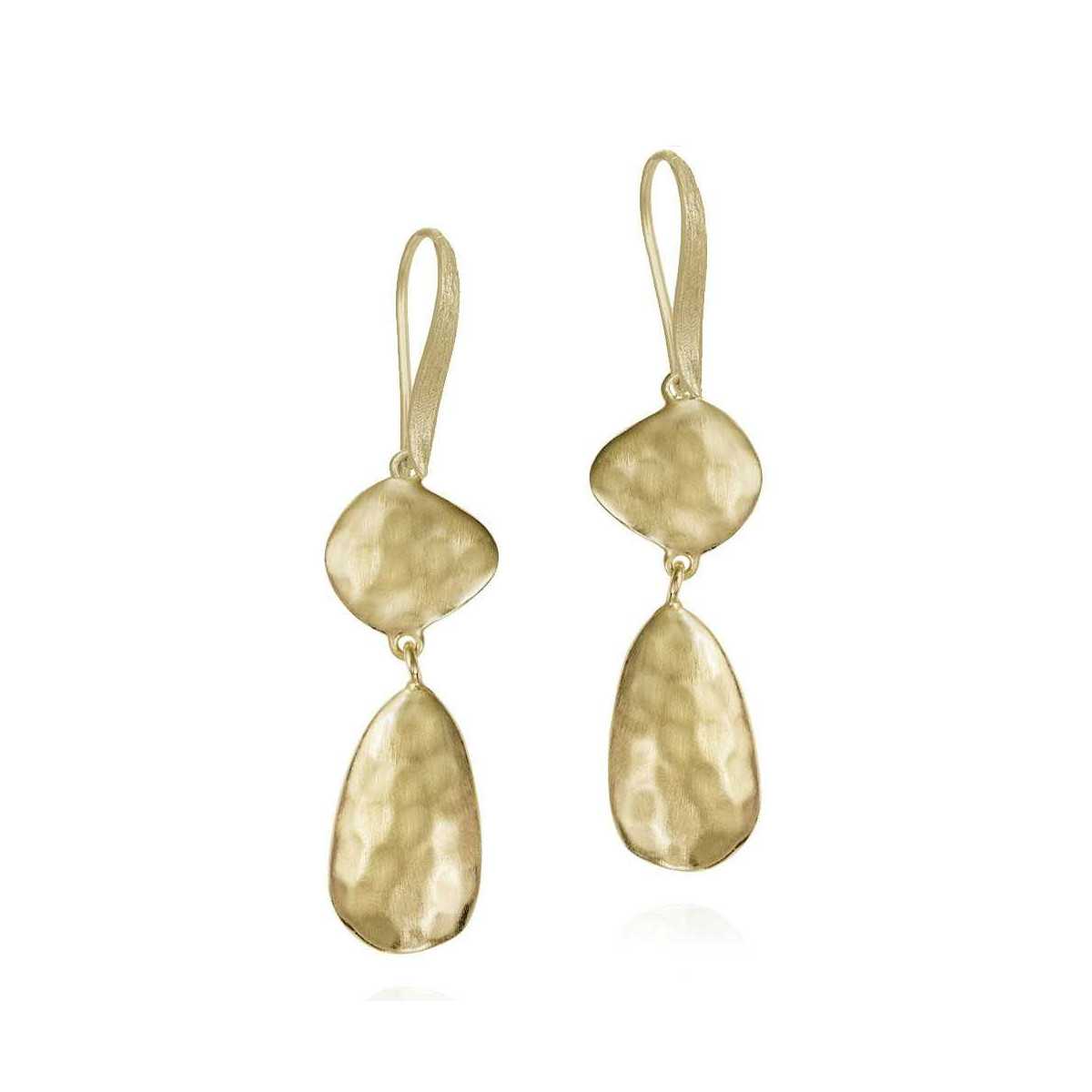 Pendientes ESSENTIAL de Plata.  Baño de Oro 18k