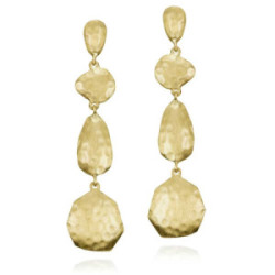 Pendientes ESSENTIAL de Plata.  Baño de Oro 18k