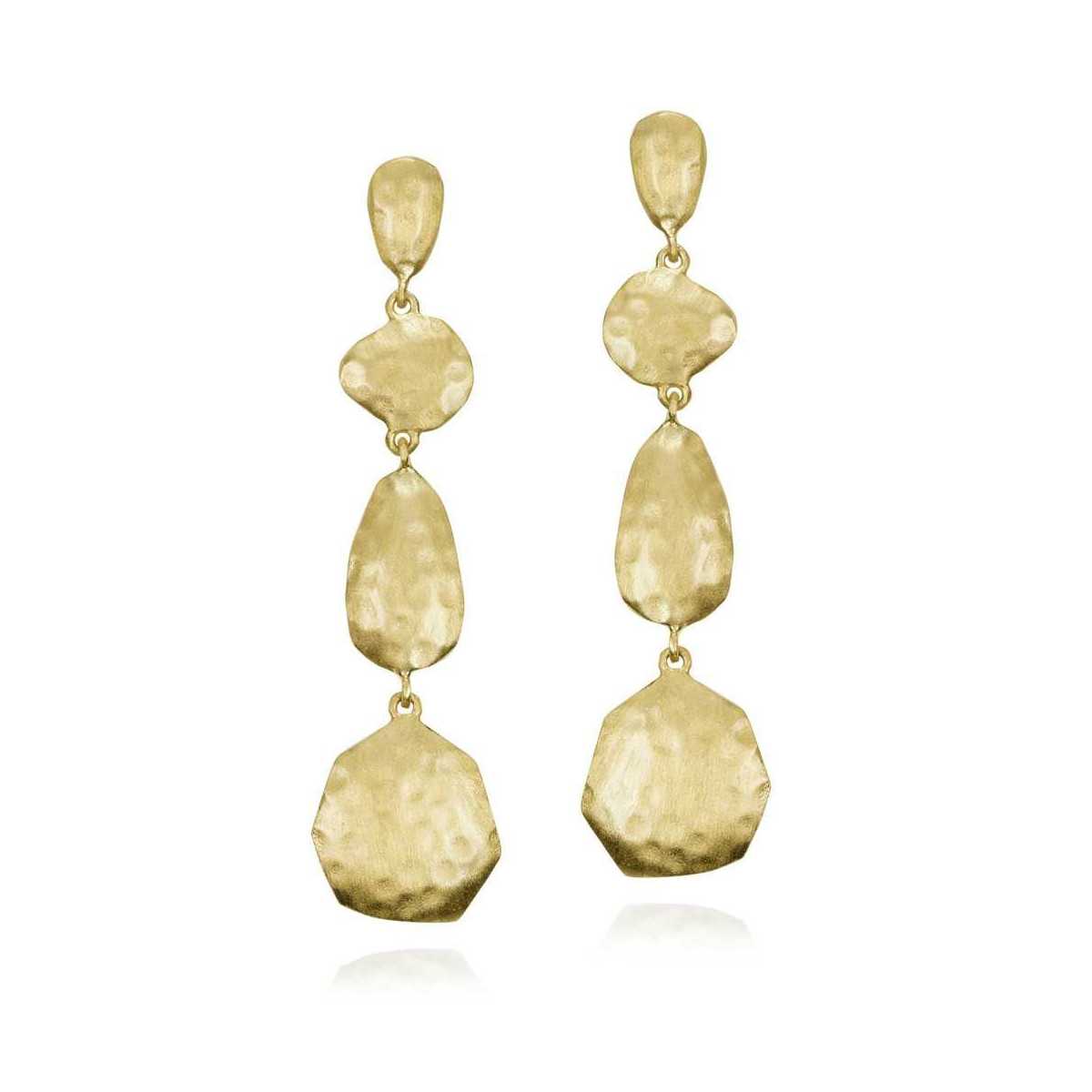 Pendientes ESSENTIAL de Plata.  Baño de Oro 18k