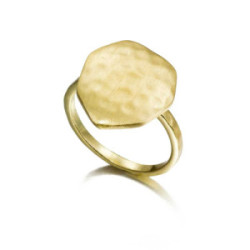 Anillo ESSENTIAL de Plata. Baño de Oro 18k