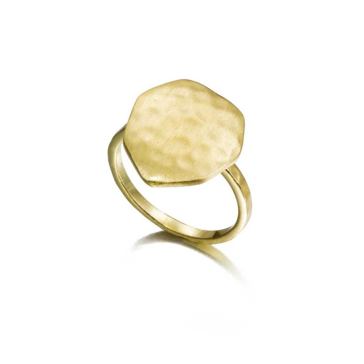 Anillo ESSENTIAL de Plata. Baño de Oro 18k