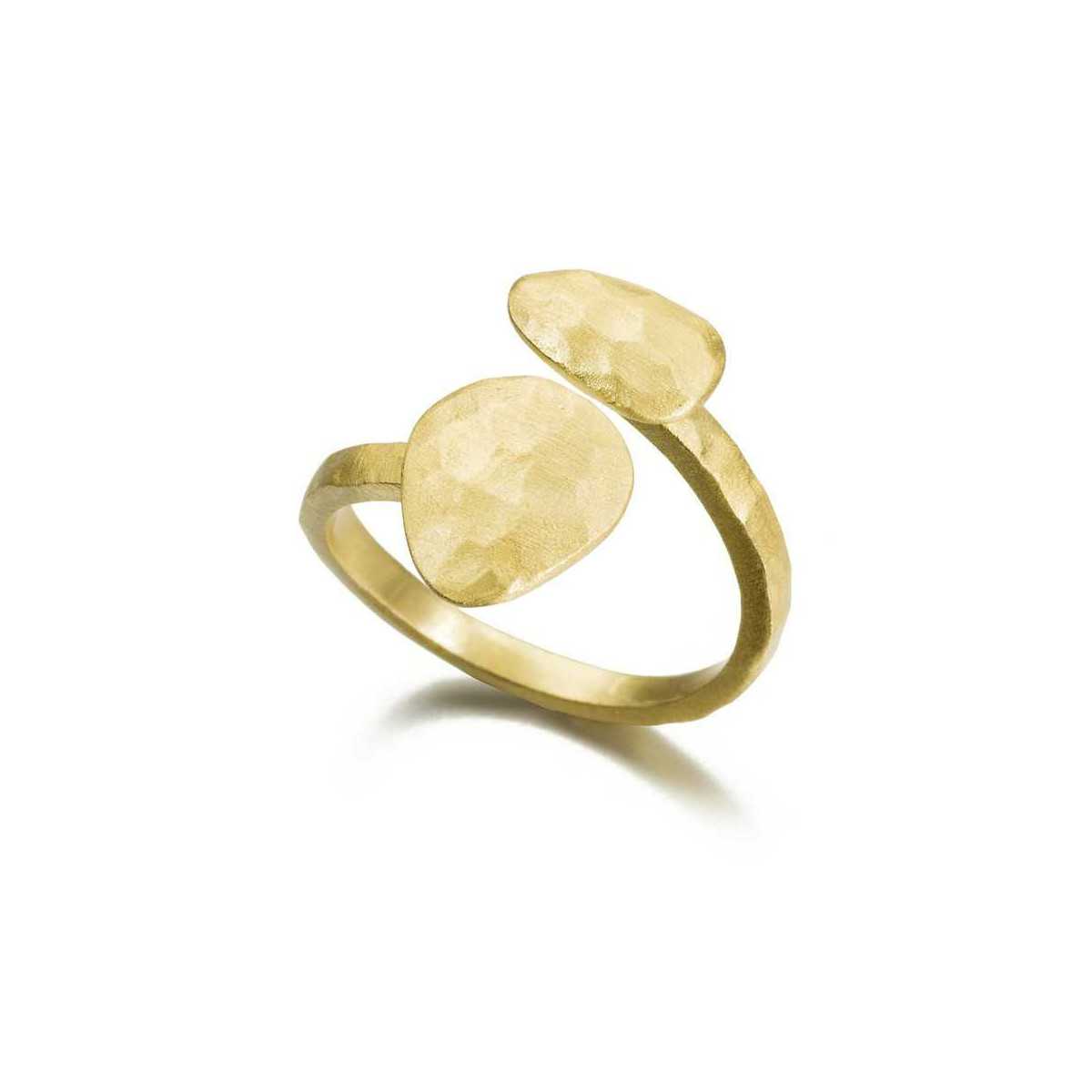 Anillo ESSENTIAL de Plata. Baño de Oro 18k