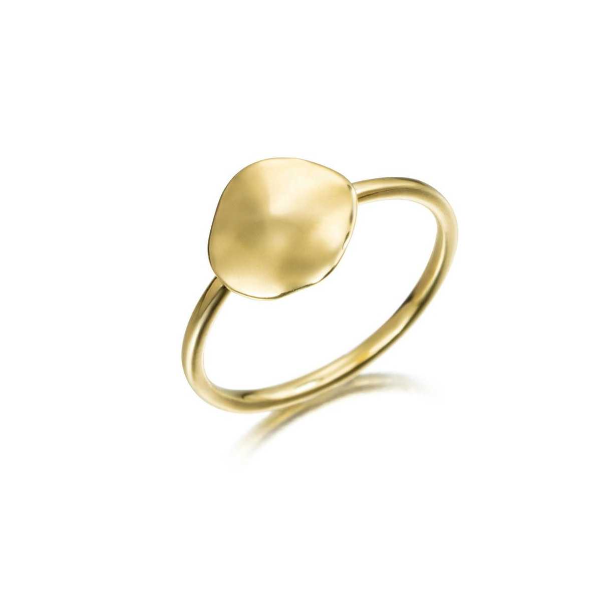 Anillo AQUA de Plata. Baño de Oro 18k