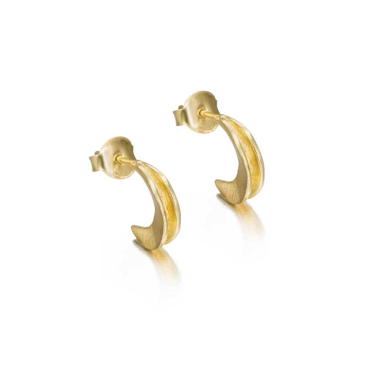 Pendientes ODYSSEY de Plata. Baño de Oro 18k