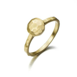 Anillo ESSENTIAL de Plata. Baño de Oro 18k