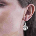 AQUA Earrings  in Silver.