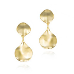 Pendientes AQUA de Plata. Baño de Oro 18k