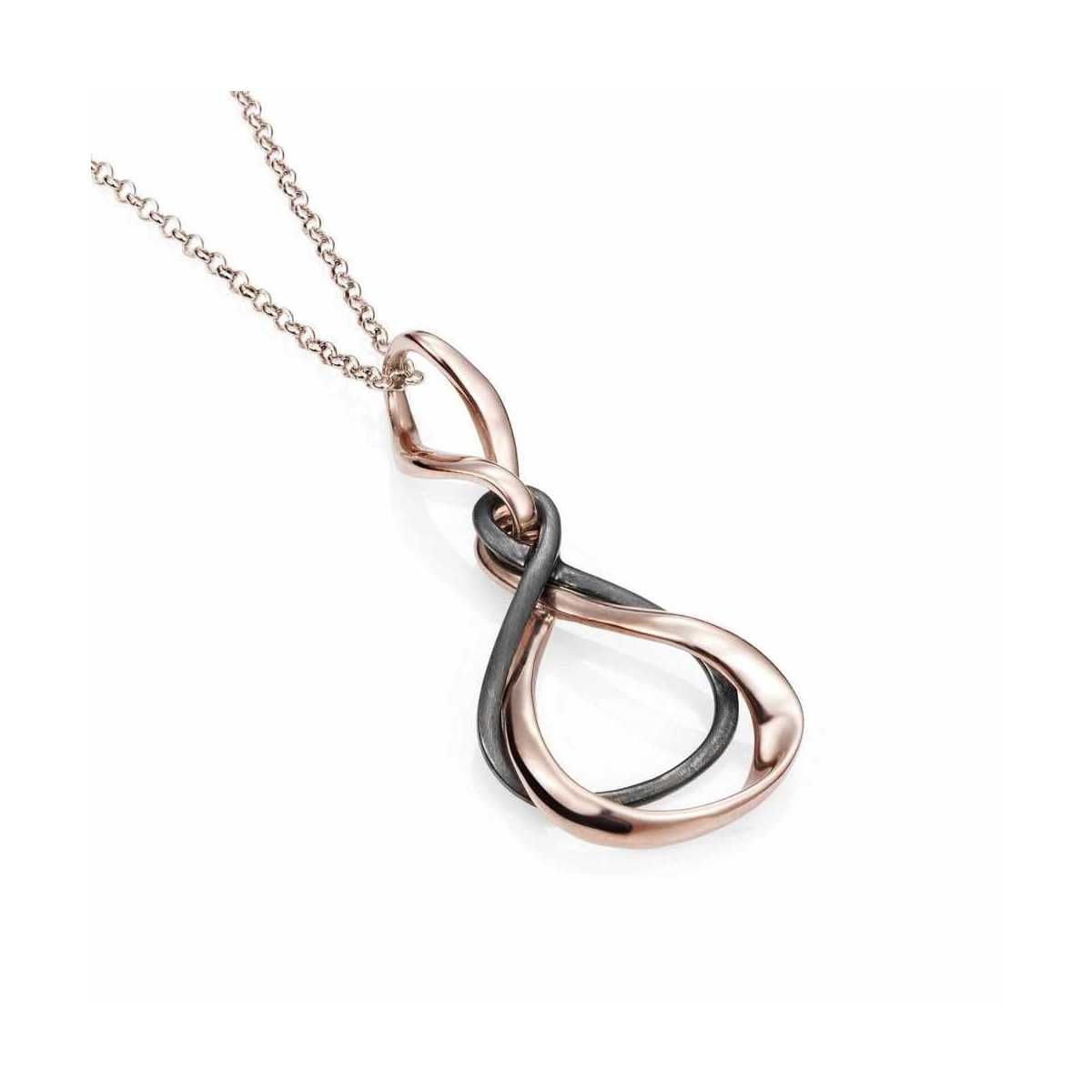 VENICE Pendant in Silver. Black Ruthenium and 18k Rose Gold Vermeil