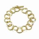 Pulsera   FLORENCE de Plata.  Baño de Oro 18k