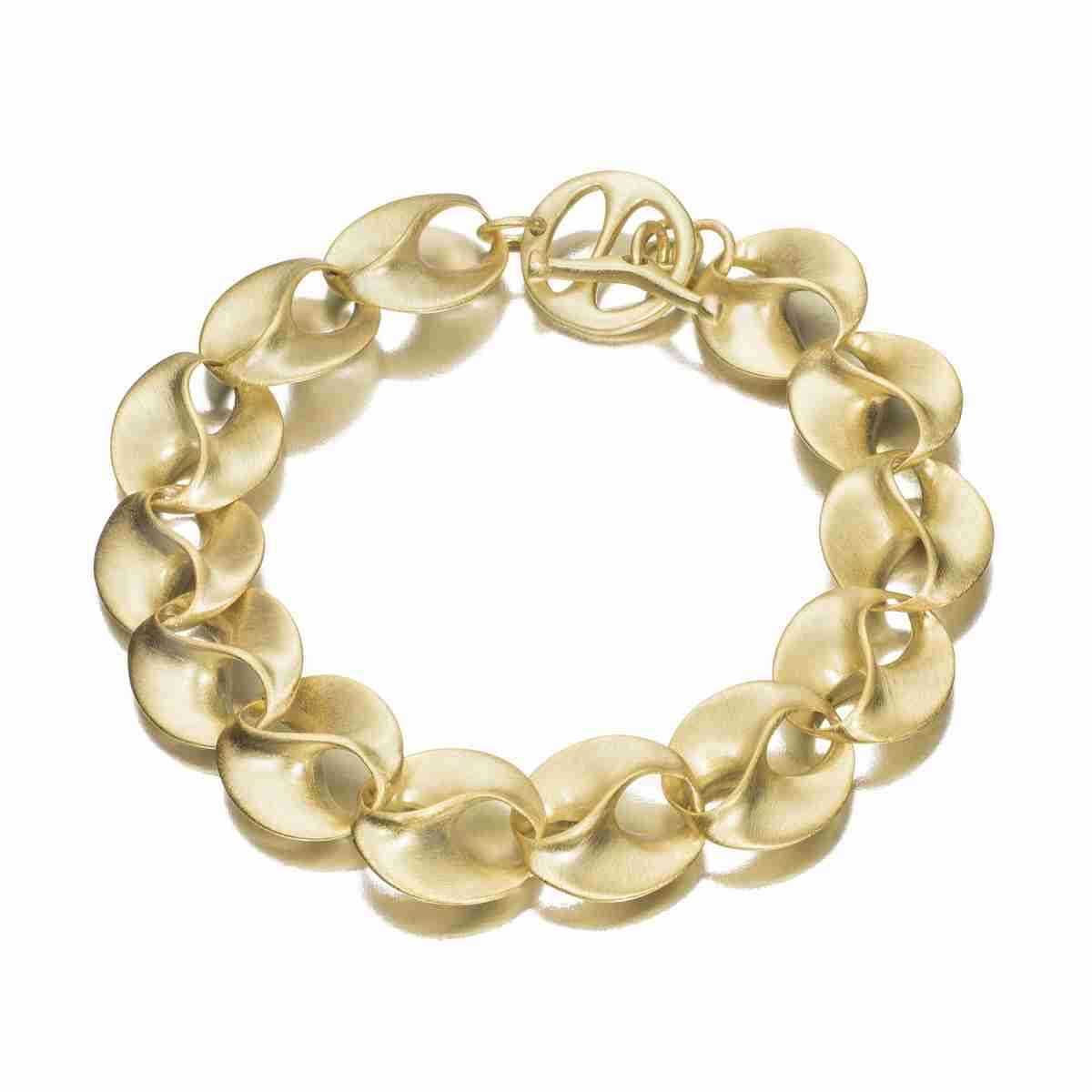 Pulsera   LOVE de Plata.  Baño de Oro 18k