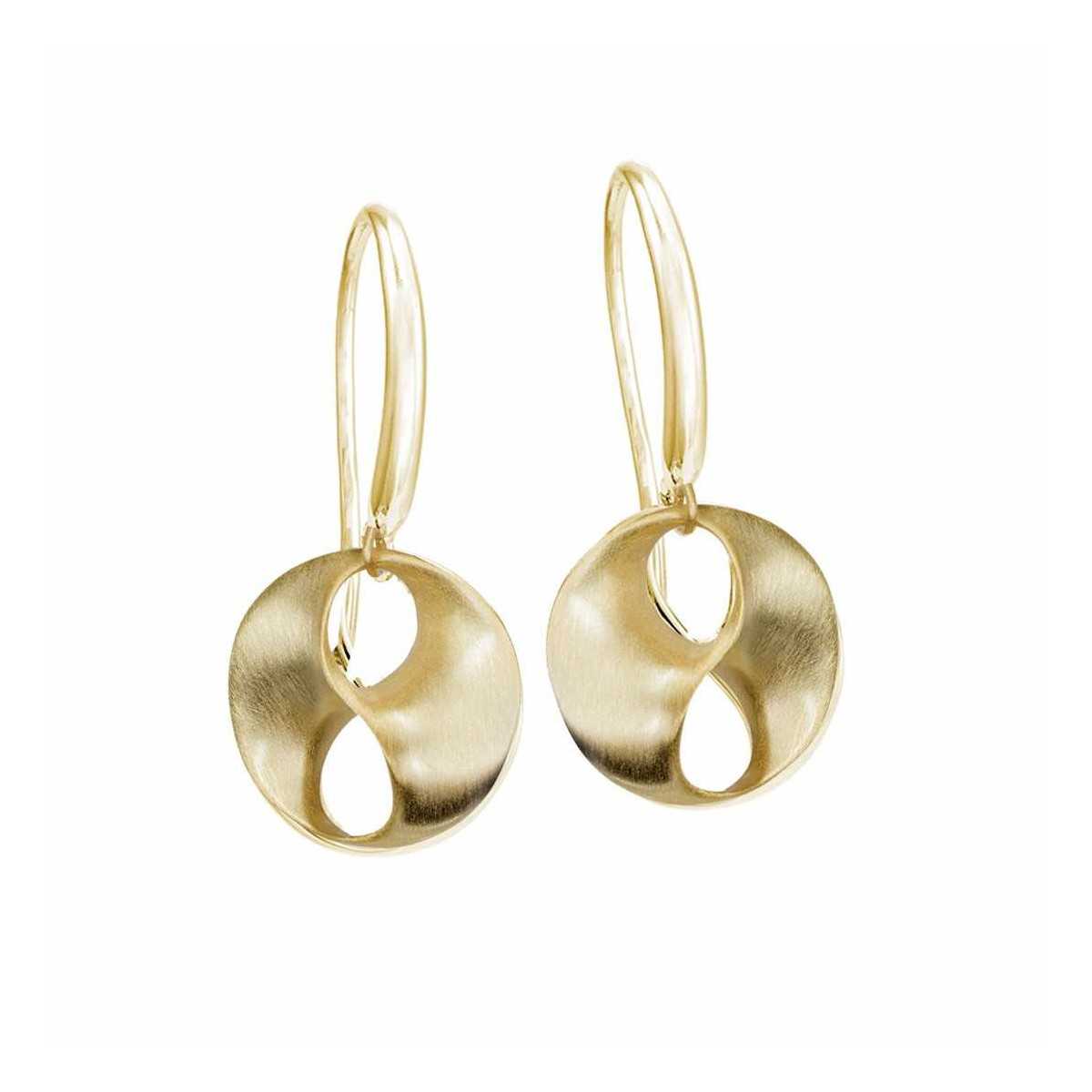 Pendientes   LOVE de Plata.  Baño de Oro 18k