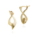 Pendientes LOVE de Plata. Baño de Oro 18k