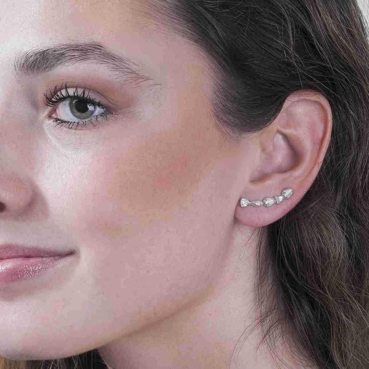 NUGGETS Earrings in Silver.