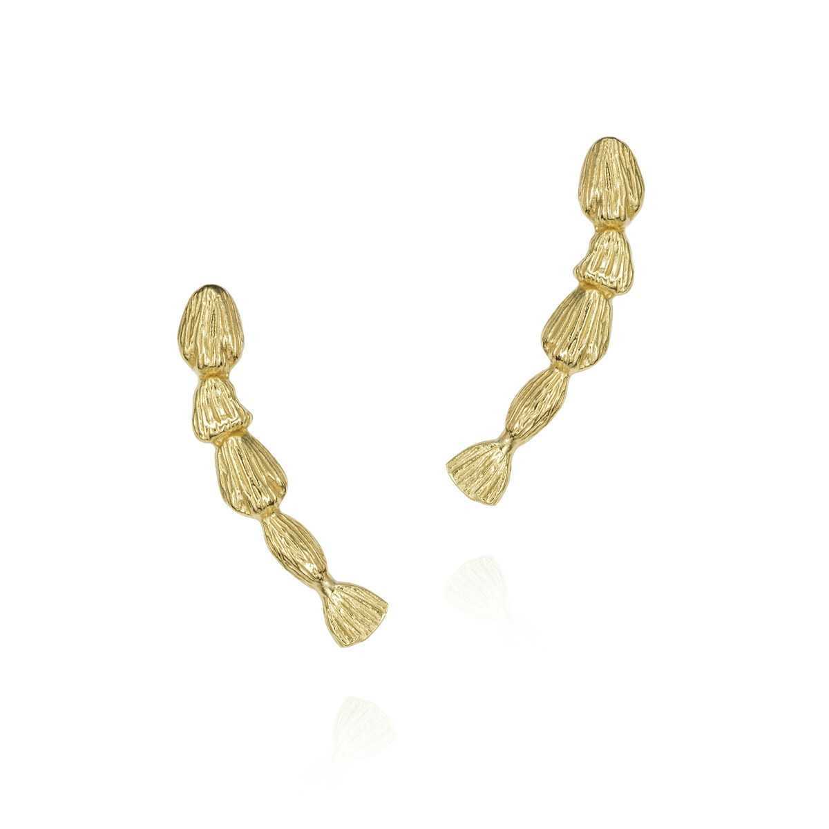 NUGGETS Earrings in Silver. 18k Gold Vermeil