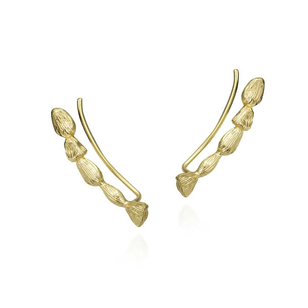 NUGGETS Earrings in Silver. 18k Gold Vermeil