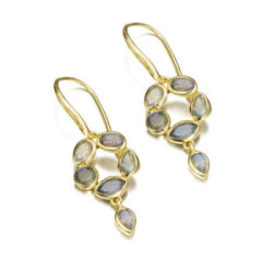 Pendientes MORNING de Plata. Baño de Oro 18k