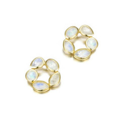 Pendientes MORNING de Plata. Baño de Oro 18k