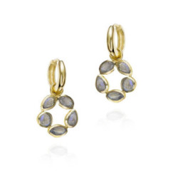 Pendientes MORNING de Plata. Baño de Oro 18k