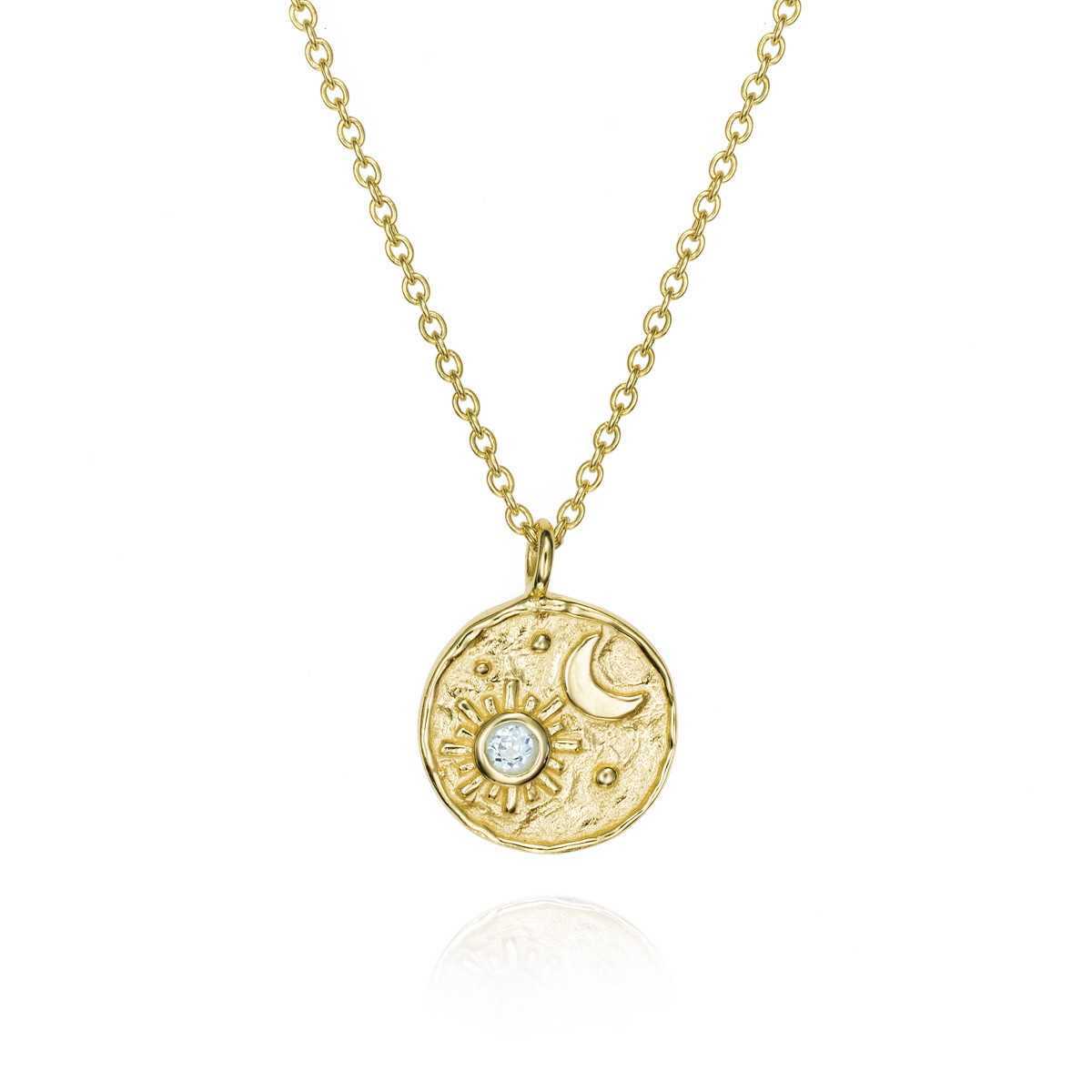 LUNA Necklace in Silver. 18k Gold Vermeil