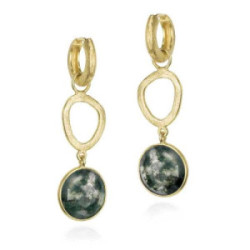 Pendientes LUNA de Plata. Baño de Oro 18k