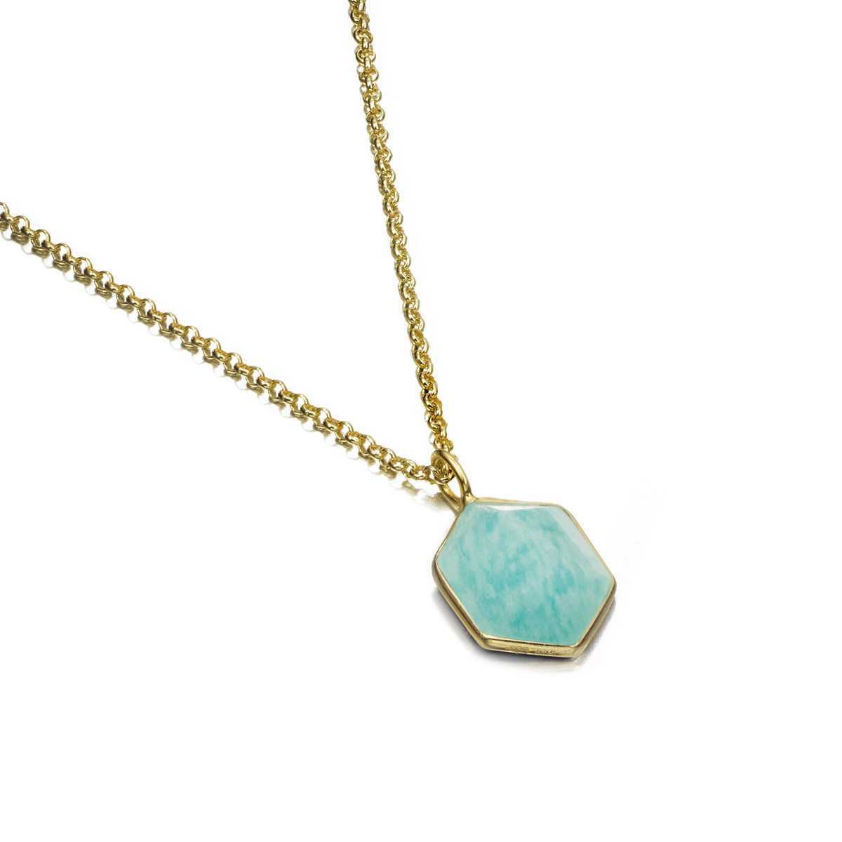 GEO Pendant in Silver.  18k Gold Vermeil