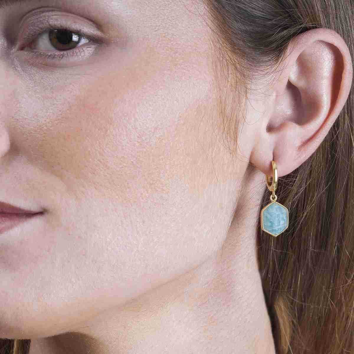 GEO Earrings in Silver. 18k Gold Vermeil