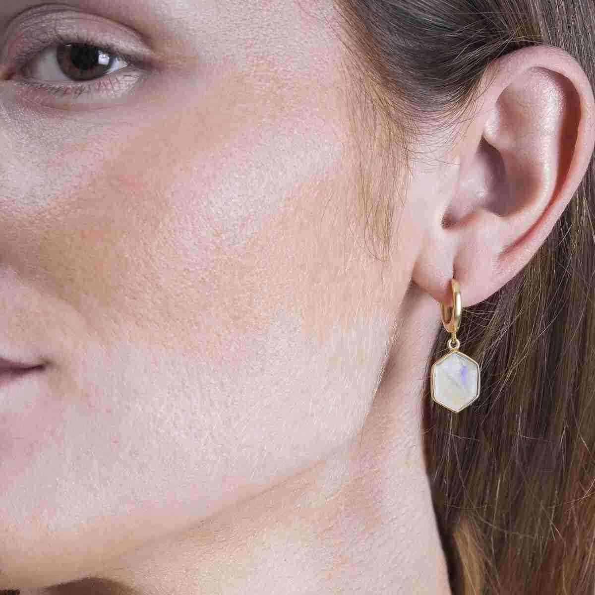 GEO Earrings in Silver. 18k Gold Vermeil