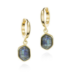 Pendientes GEO de Plata. Baño de Oro 18k