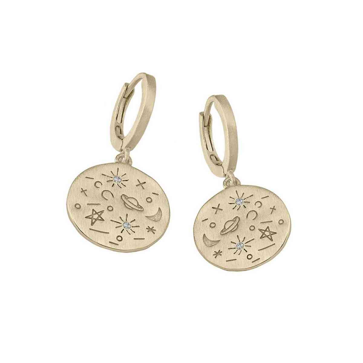 PLANETARIUM Earrings in Silver.  18k Gold Vermeil