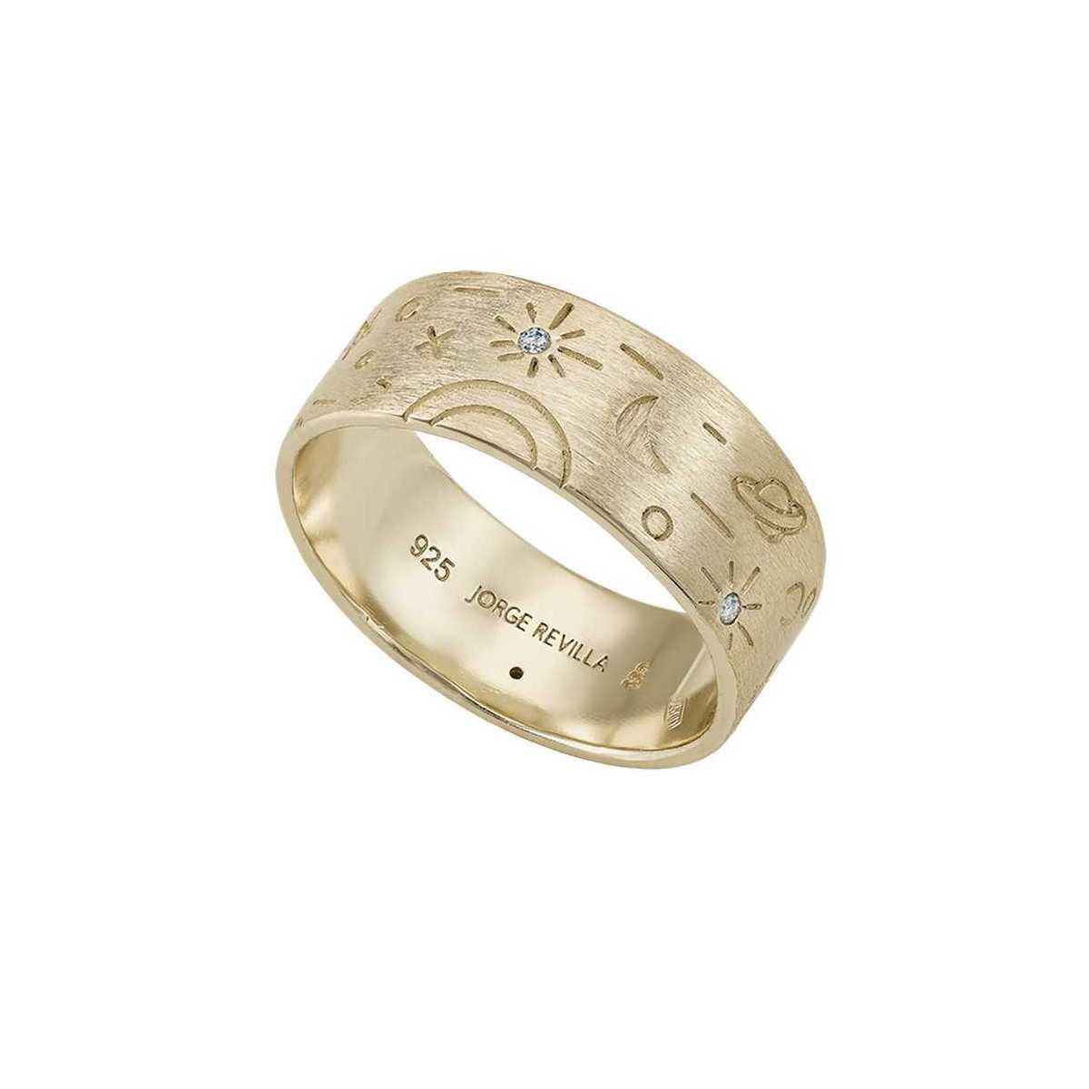 PLANETARIUM Ringt in Silver. 18k Gold Vermeil