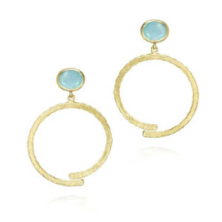 Pendientes PURE de Plata.  Baño de Oro 18k