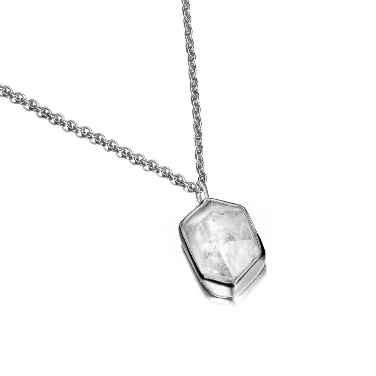HERKIMER Pendant in Silver.
