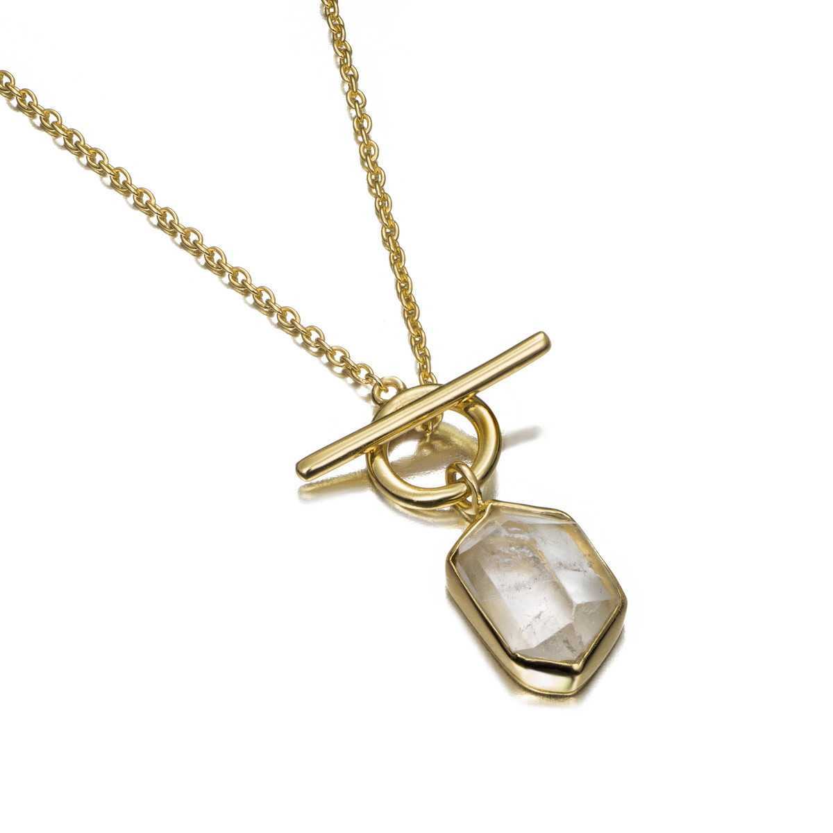 HERKIMER Necklace in Silver. 18k Gold Vermeil