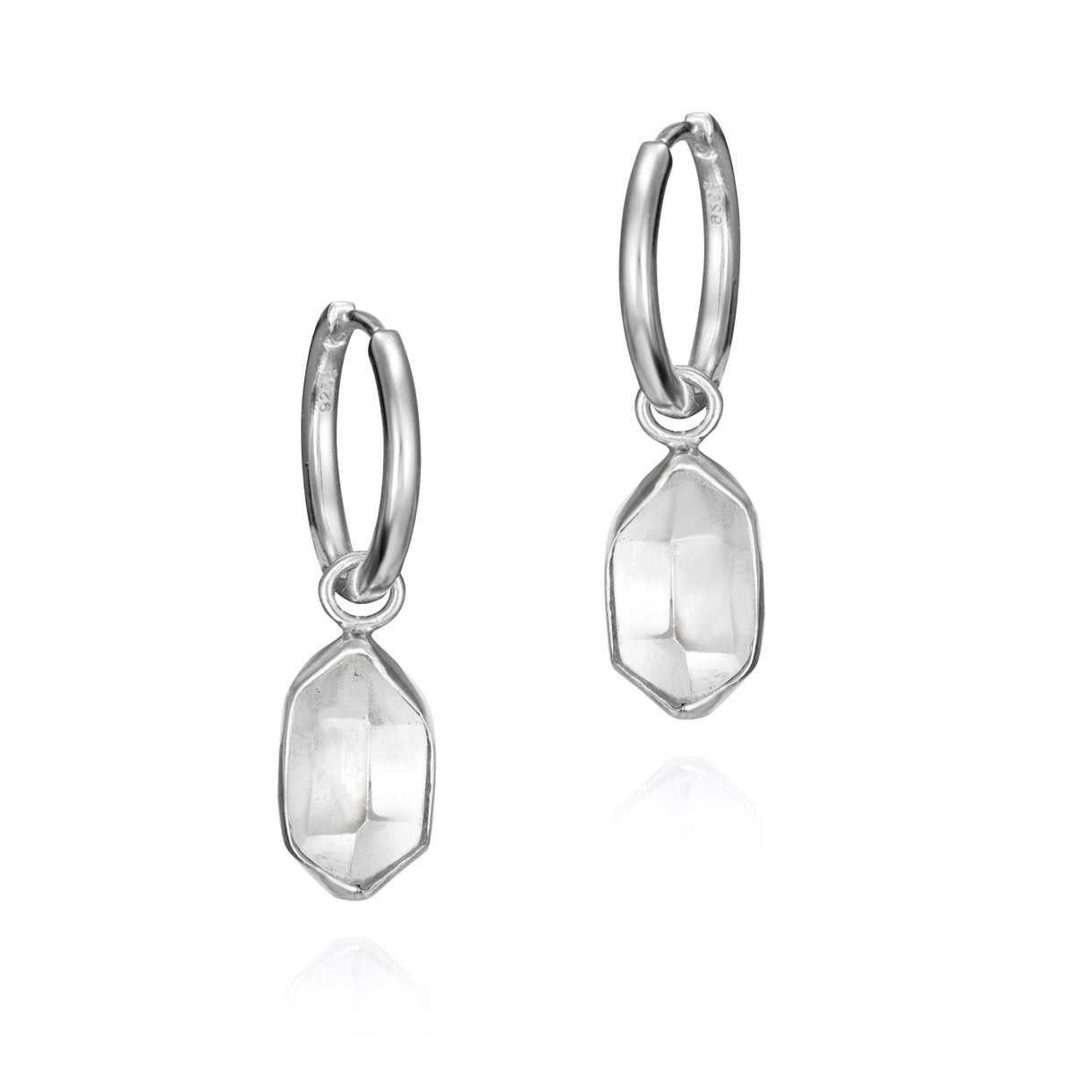 HERKIMER Earrings in Silver.