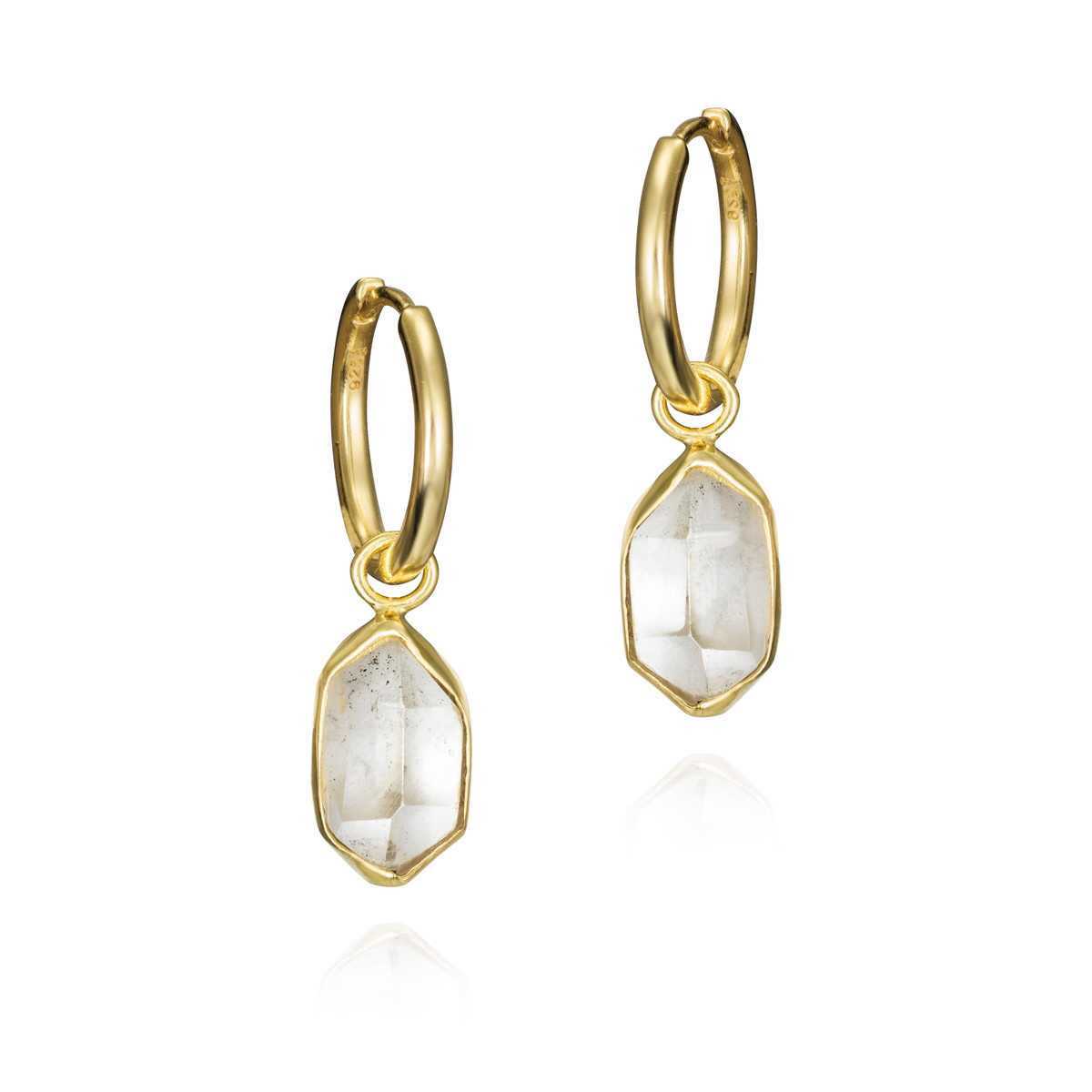 HERKIMER Earrings in Silver. 18k Gold Vermeil