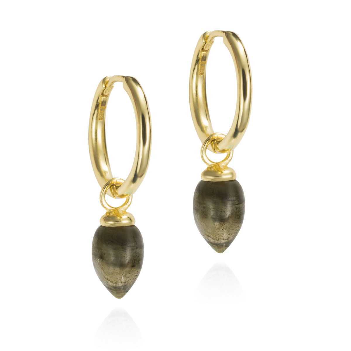 Pendientes PENDULUM de Plata. Baño de Oro 18k
