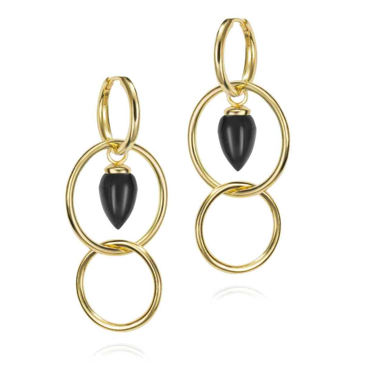 PENDULUM Earrings in Silver. 18k Gold Vermeil