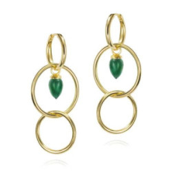 Pendientes PENDULUM de Plata. Baño de Oro 18k