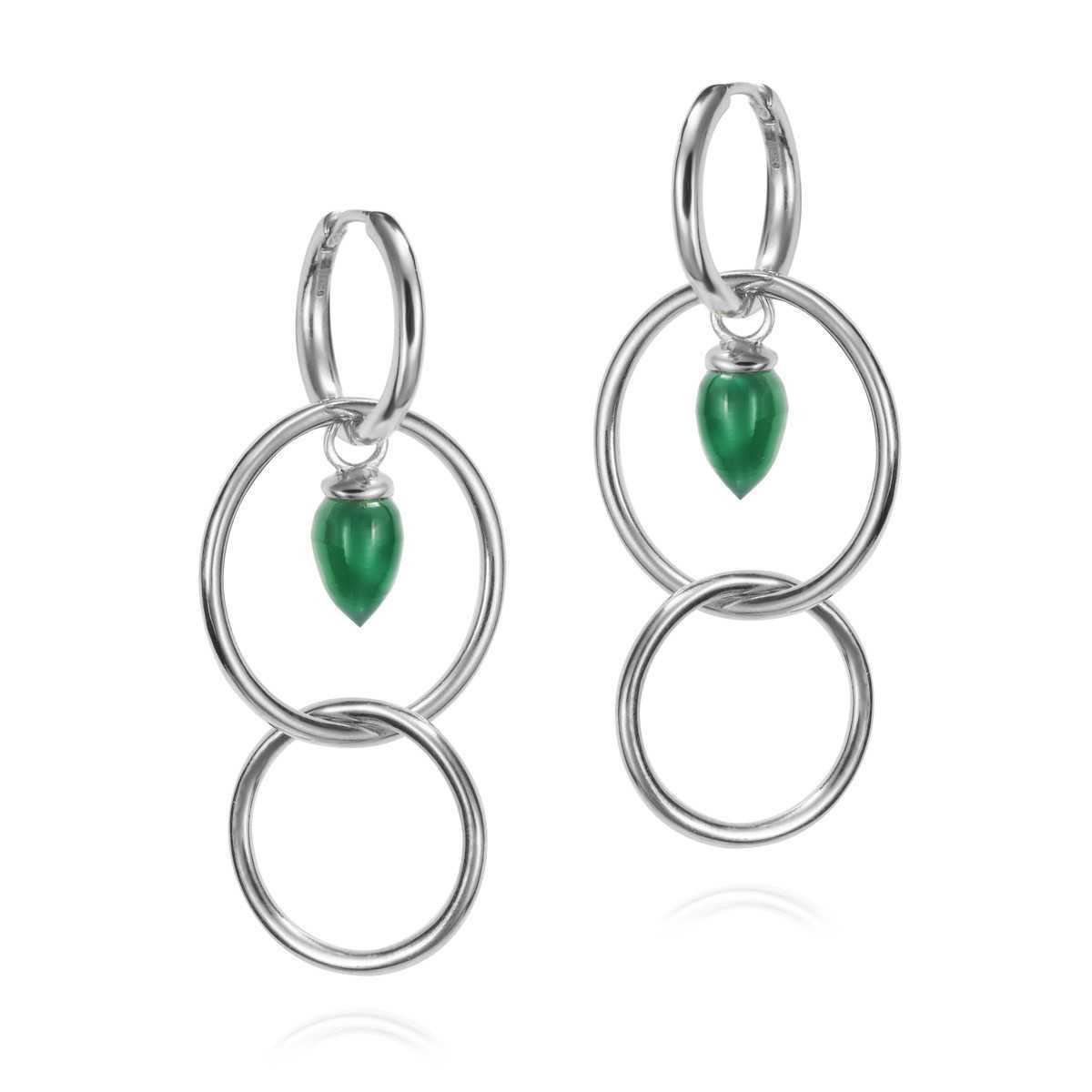 PENDULUM Earrings in Silver.