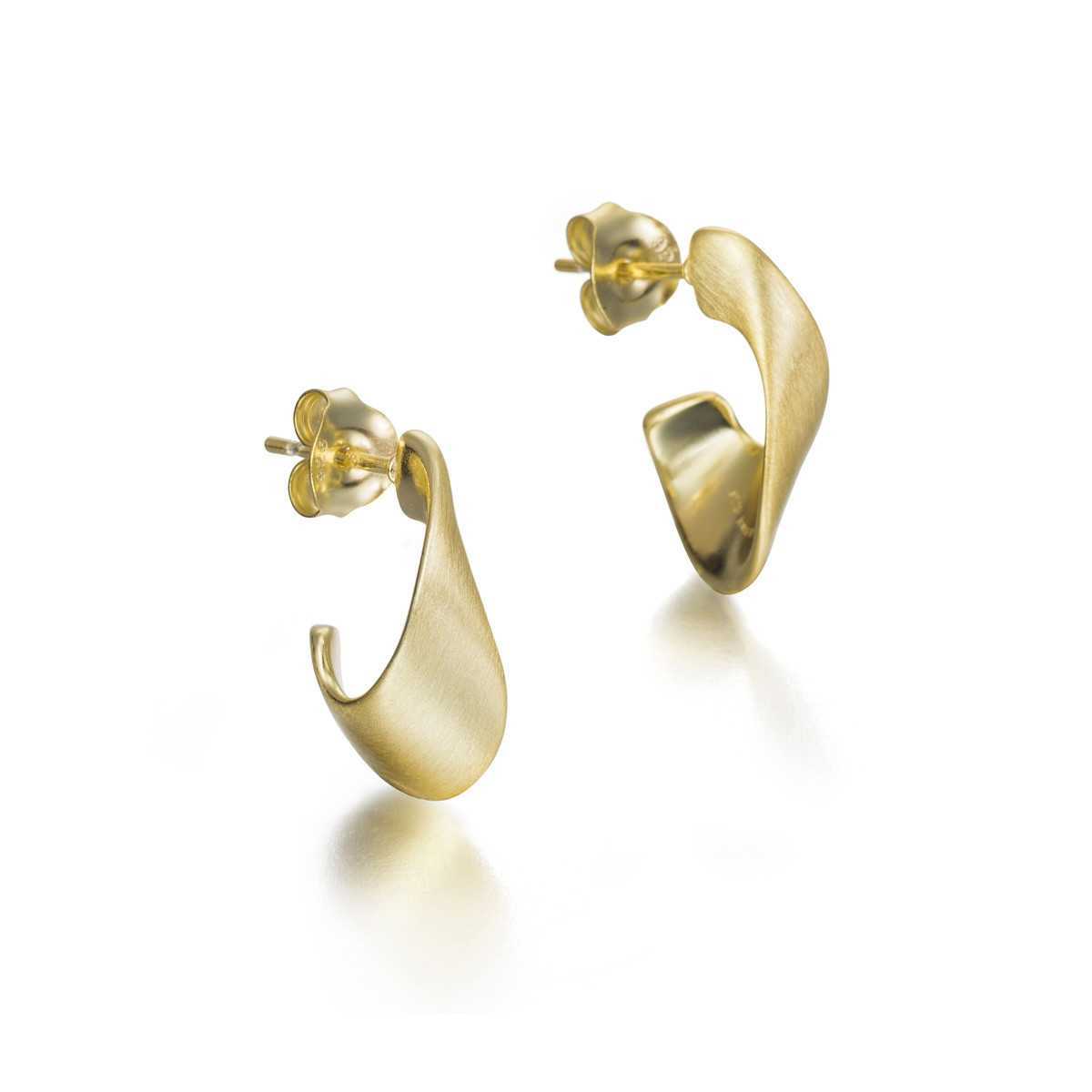 Pendientes NOVA de Plata. Baño de Oro 18k